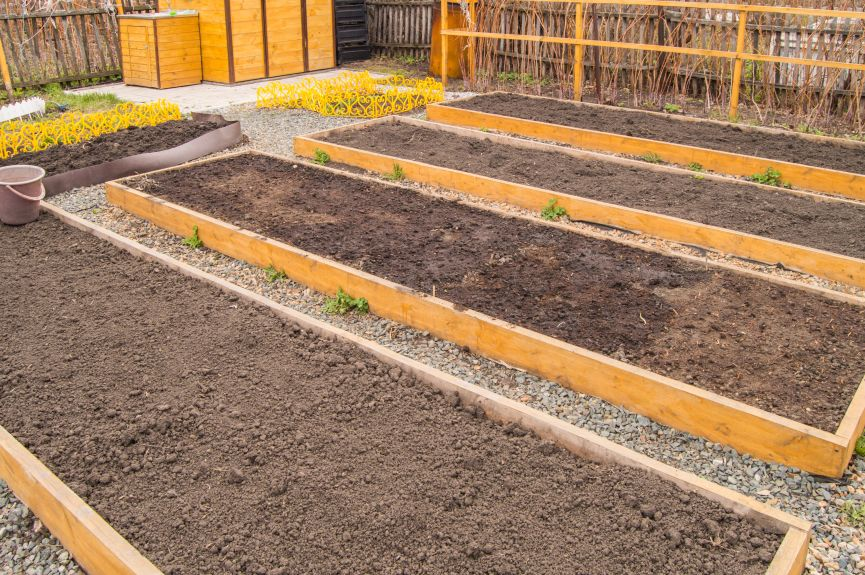 Backyard Garden Planning with Wood Raised Beds