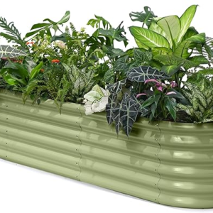8x2x1.5 ft Galvanized Raised Garden Bed, 18