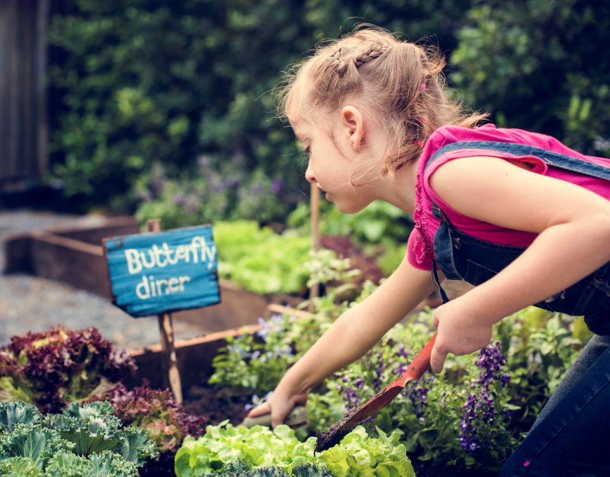 Young Child Enjoying Gardening