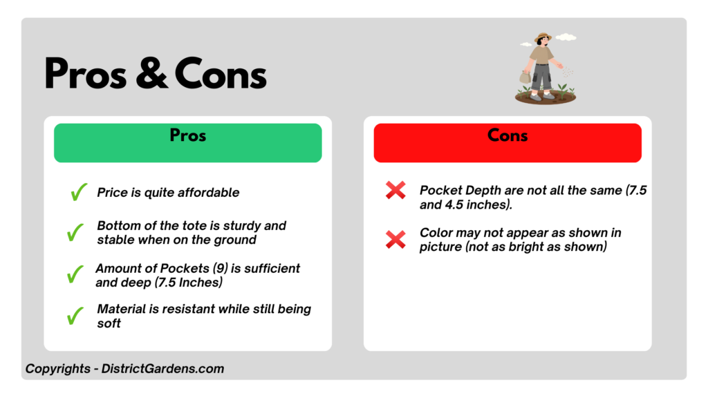 Pros and Cons of Garden Tote as per the best Garden Totes to Purchase