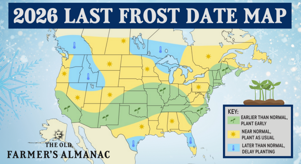 Last Frost for Planting in the Garden Map for North America