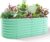Land Guard 24“ Tall 4×2ft Iall and Oval Galvanized Raised Garden Bed Kit -Lime Green