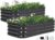 3 in 1 Rectangular Galvanized Raised Garden Bed – 4x2x1ft (2Packs) – Dark Grey
