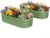 Large Outdoor Galvanized Raised Garden Bed for Gardening (2-Pack) – 6x3x3ft – Olive Green