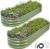1MORE Galvanized Raised Garden Bed- Planter Garden Boxes Outdoor, Raised Beds for Gardening,Metal Garden Bed Kit for Vegetables Flower, Planter Raised Beds.8x2x1ft Green-2pcs