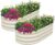 SnugNiture Outdoor Oval Galvanized Raised Garden Bed Outdoor- 2 Pieces – White