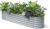 Large Oval Outdoor Galvanized Raised Garden Bed for the Garden – Chrome Metal