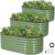17” Tall Galvanized Raised Garden Bed Kit Outdoor for Gardening 3-Pieces – Olive Green