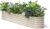 8x2x1.5 ft Tall Oval Galvanized Raised Garden Bed – Beige