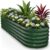 Oval Galvanized Steel Raised Garden Bed Kit – Forest Green- 6×3×2 ft