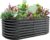 Land Guard 24“ Tall Oval and Large Galvanized Raised Garden Bed Kit – Dark Gray