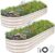 1MORE Galvanized Raised Garden Bed- Planter Garden Boxes Outdoor, Raised Beds for Gardening,Metal Garden Bed Kit for Vegetables Flower, Planter Raised Beds.8x2x1ft White-2pcs
